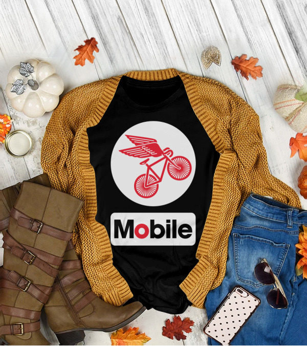 Mobile Pegasus Bicycle Wings T-Shirt