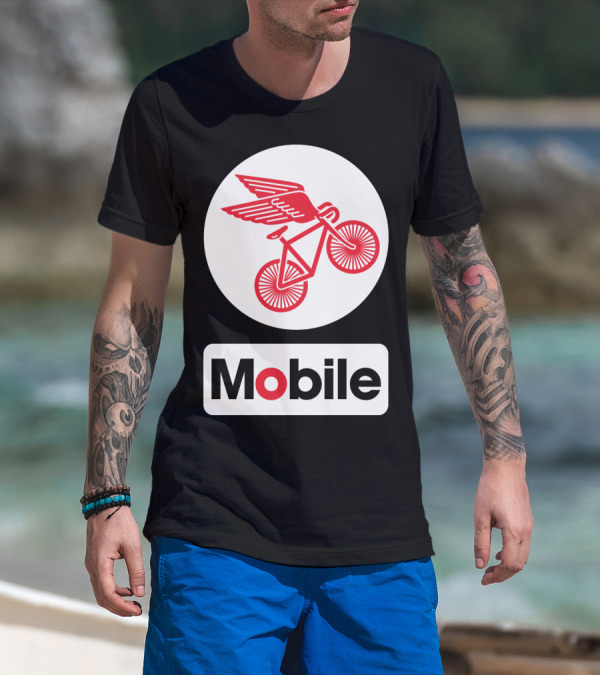Mobile Pegasus Bicycle Wings T-Shirt