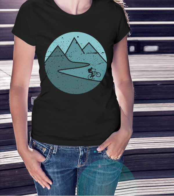 Mountain Bike Biker Cycling Adventure In Scenic Outdoor Mountains T-Shirt