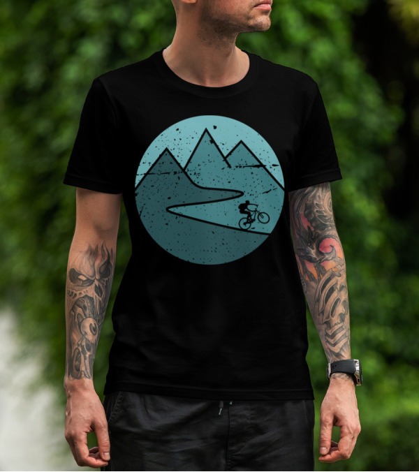 Mountain Bike Biker Cycling Adventure In Scenic Outdoor Mountains T-Shirt