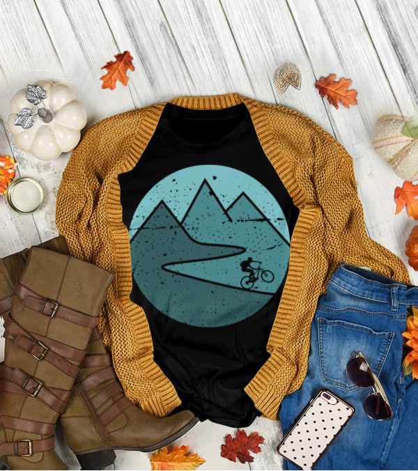 Mountain Bike Biker Cycling Adventure In Scenic Outdoor Mountains T-Shirt