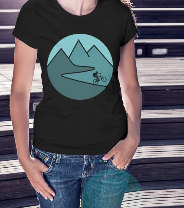Mountain Bike Adventure Through Majestic Mountains T-Shirt