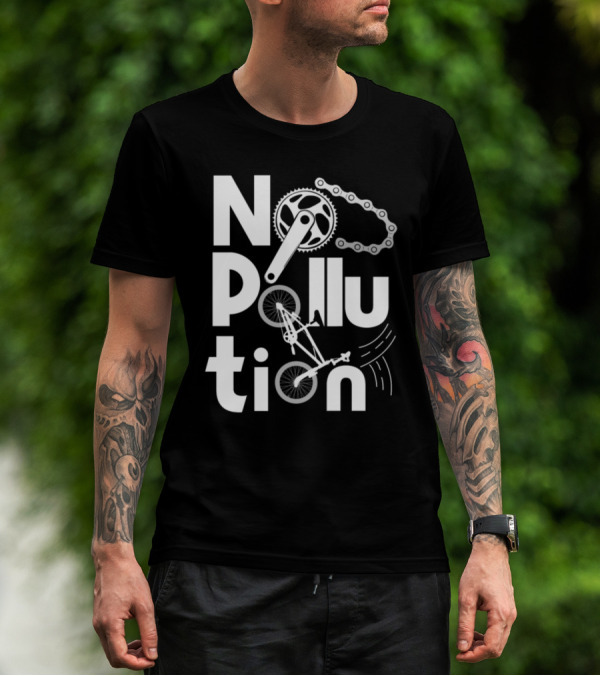 No Pollution Bicycle Gear Chain Eco-Friendly T-Shirt