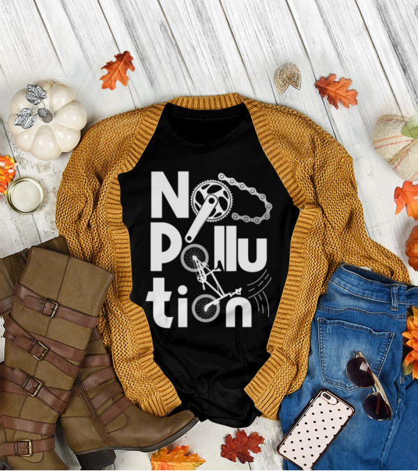 No Pollution Bicycle Gear Chain Eco-Friendly T-Shirt