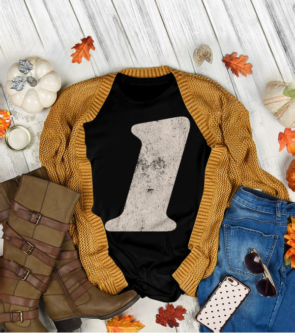 Number One Textured T-Shirt