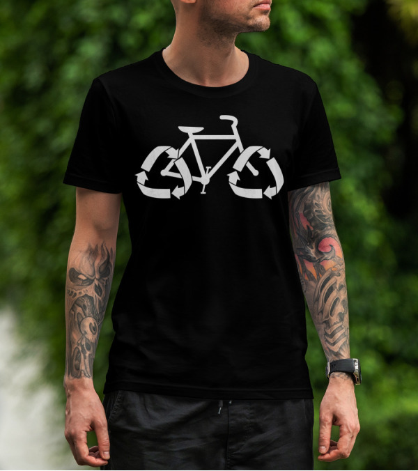 ReCycle Bicycle With Recycling Arrows Wheels T-Shirt