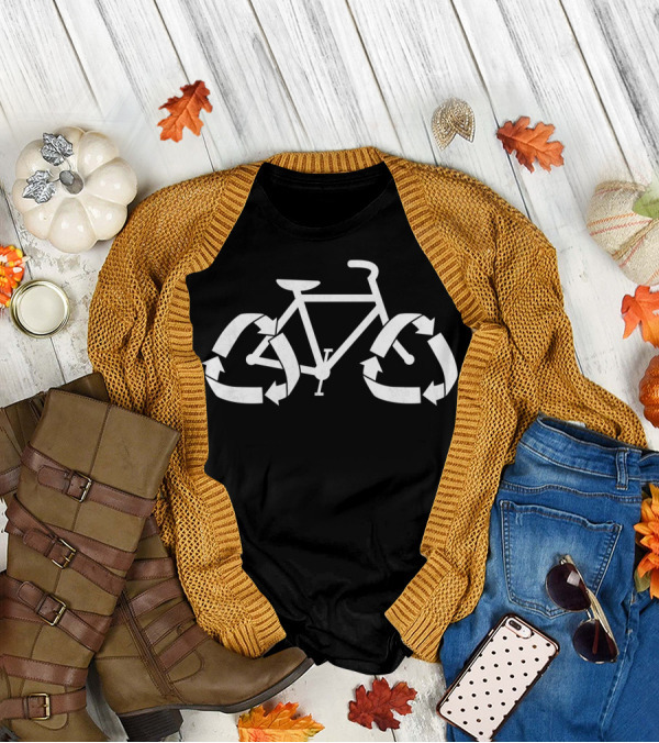 ReCycle Bicycle With Recycling Arrows Wheels T-Shirt