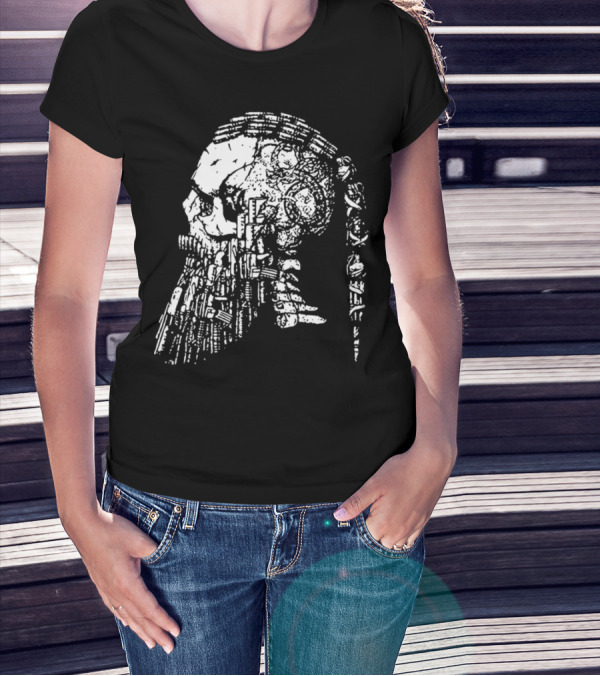 RAGNAR HEAD CAMOUFLAGE Viking Warrior Skull Art Cycling T-Shirt