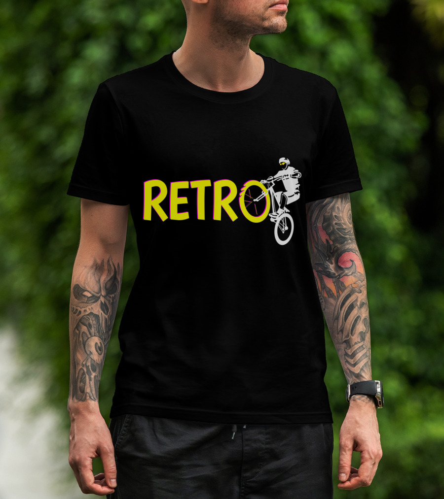 RETRO Bicycle Wheelie Rider T-Shirt