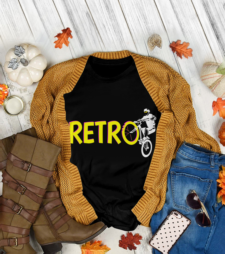RETRO Bicycle Wheelie Rider T-Shirt
