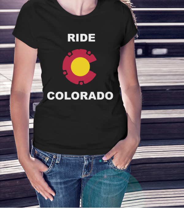 Ride Colorado Bicycle Gear Emblem T-Shirt