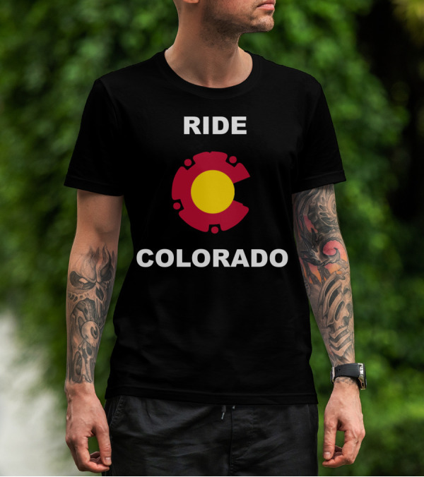 Ride Colorado Bicycle Gear Emblem T-Shirt
