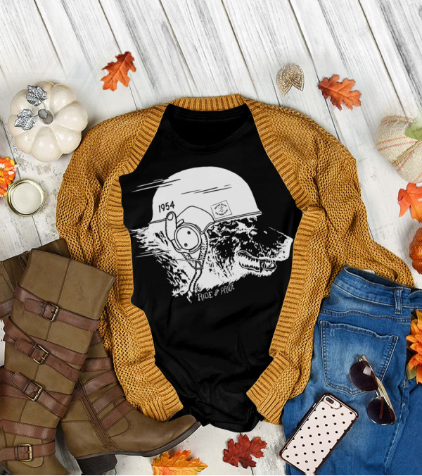 Ride With Pride 1954 Bear Motorcycle Helmet T-Shirt