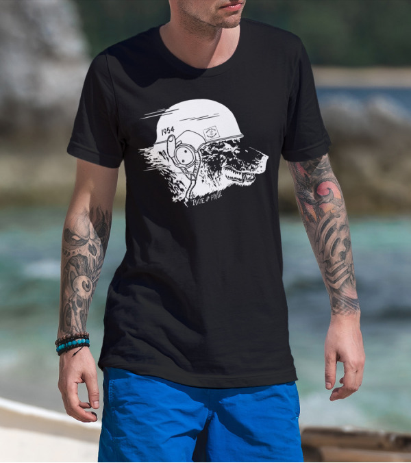 Ride With Pride 1954 Bear Motorcycle Helmet T-Shirt