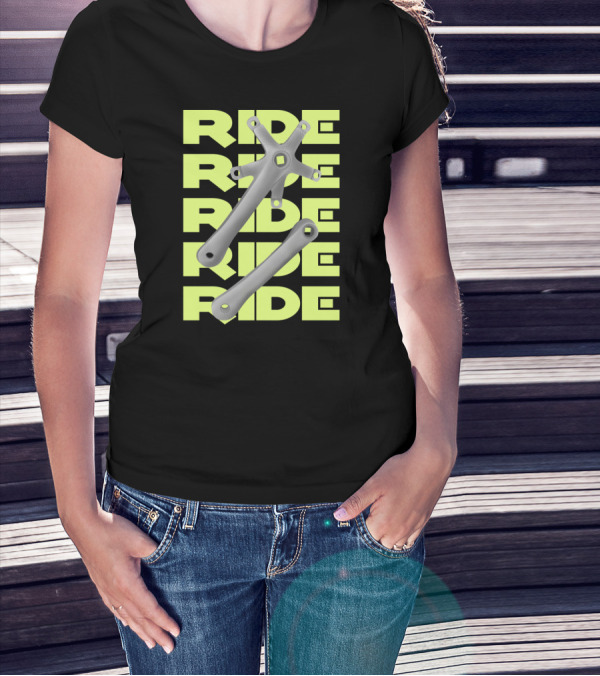RIDE Square Taper Bike Crankset T-Shirt
