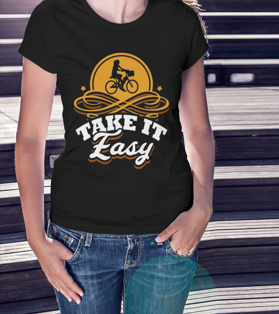 TAKE IT EASY BICYCLE BIKE BIRTHDAY RIDER T-Shirt