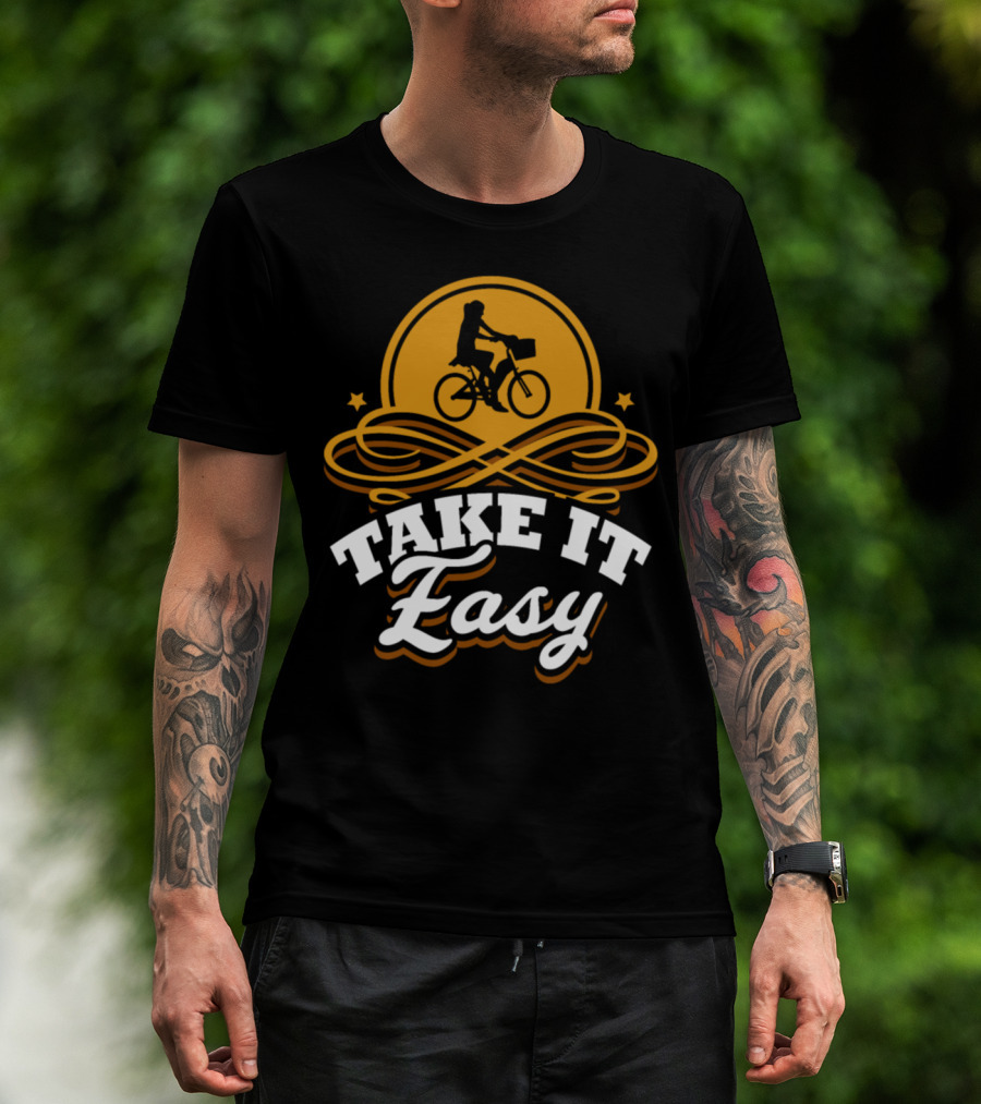 TAKE IT EASY BICYCLE BIKE BIRTHDAY RIDER T-Shirt