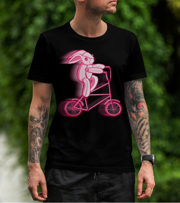 The Hare Riding Bicycle In Motion T-Shirt