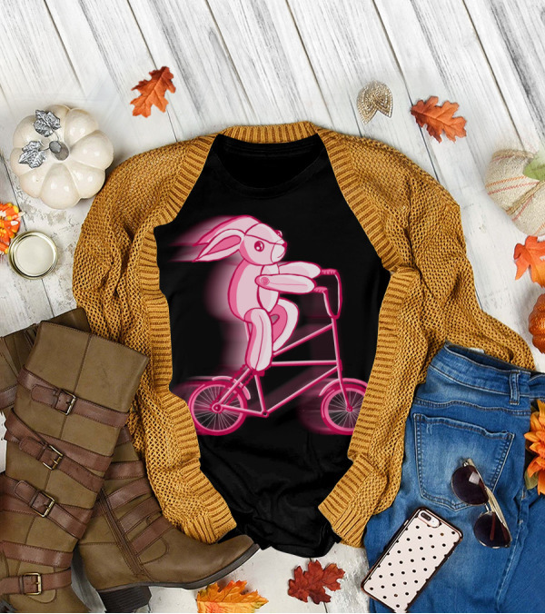 The Hare Riding Bicycle In Motion T-Shirt