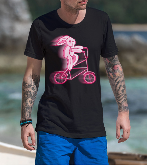The Hare Riding Bicycle In Motion T-Shirt