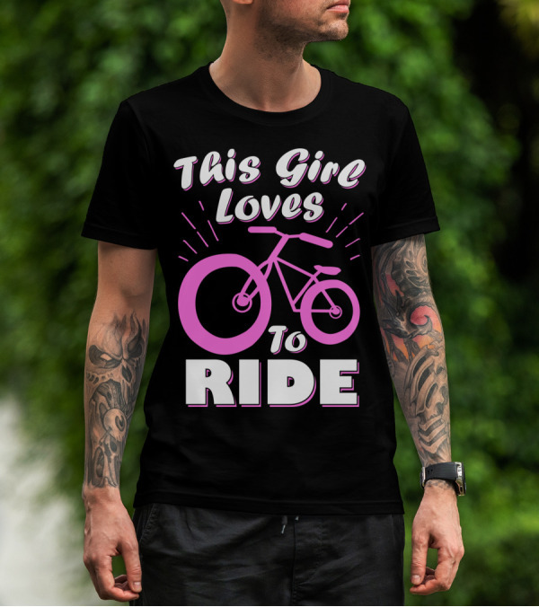 This Girl Loves To Ride Pink Bicycle Enthusiast T-Shirt