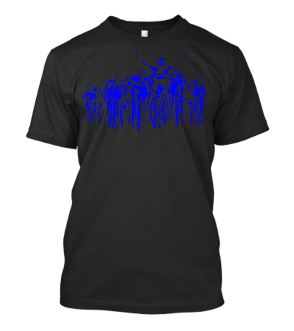 Tour De France Cyclists Blue Formation T-Shirt