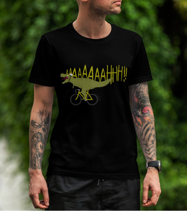 T-Rex Bicycle Scream AAHHH T-Shirt