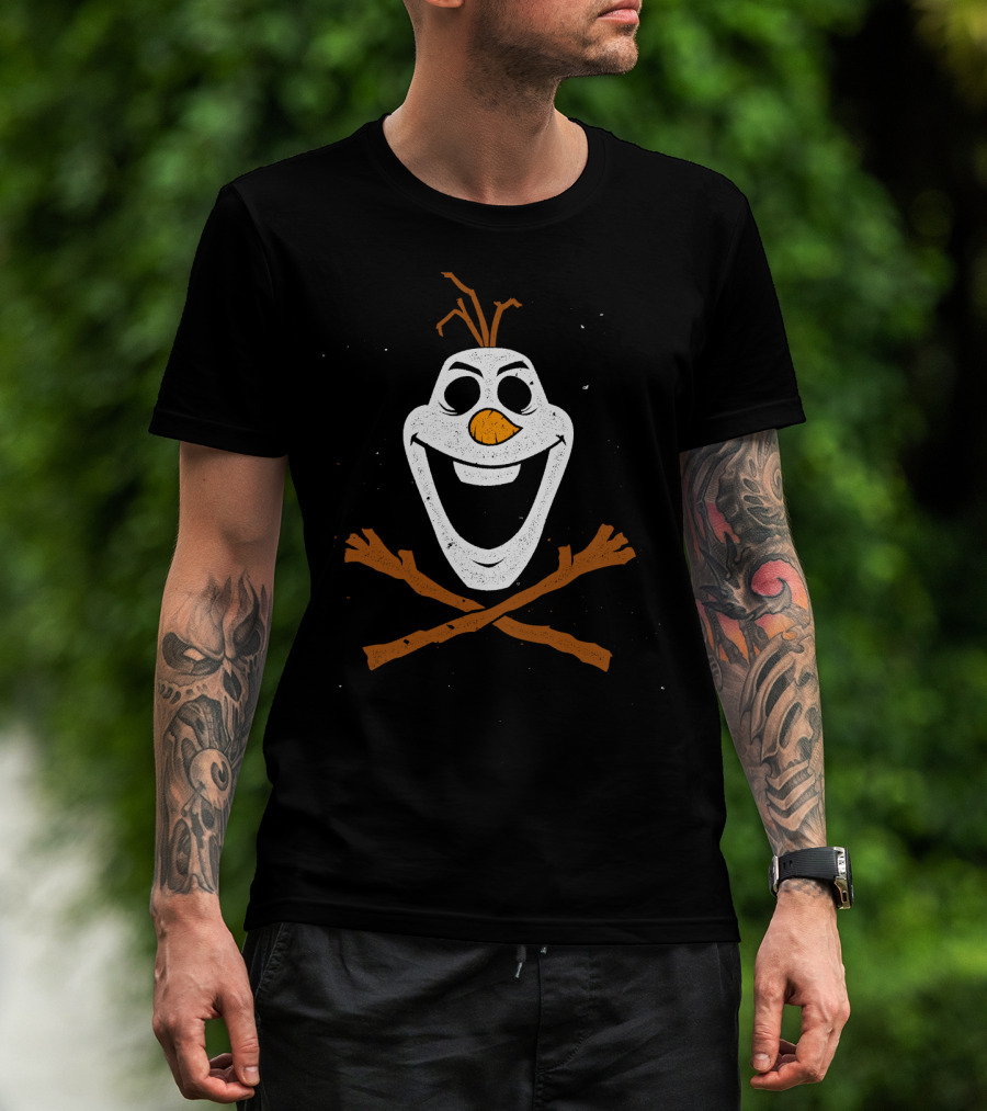 Warm Hugs Or Death Snowman Skull And Crossbones T-Shirt