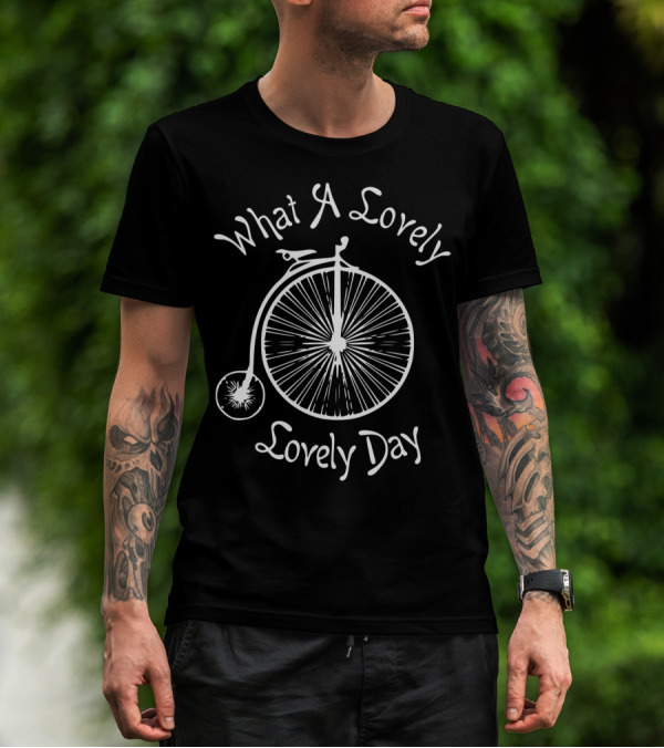 What A Lovely Lovely Day With Vintage Bicycle And Bird T-Shirt