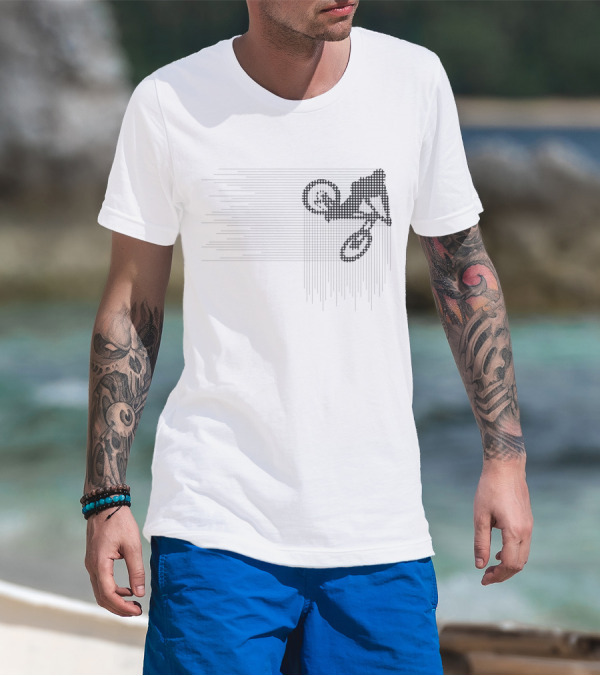 BMX Whip Contest Bike Stunt Pixel T-Shirt