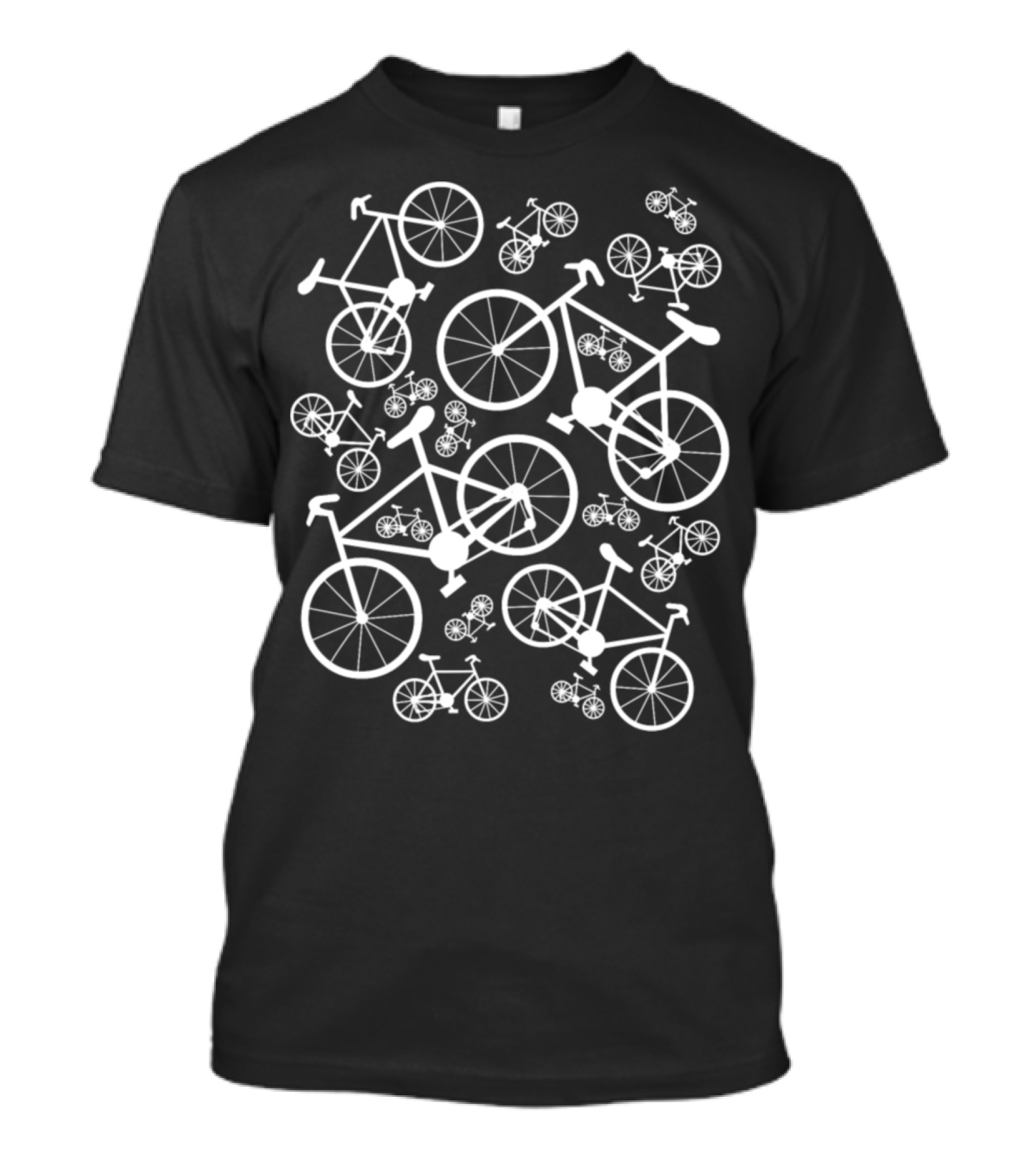White Bicycles Big And Small T-Shirt