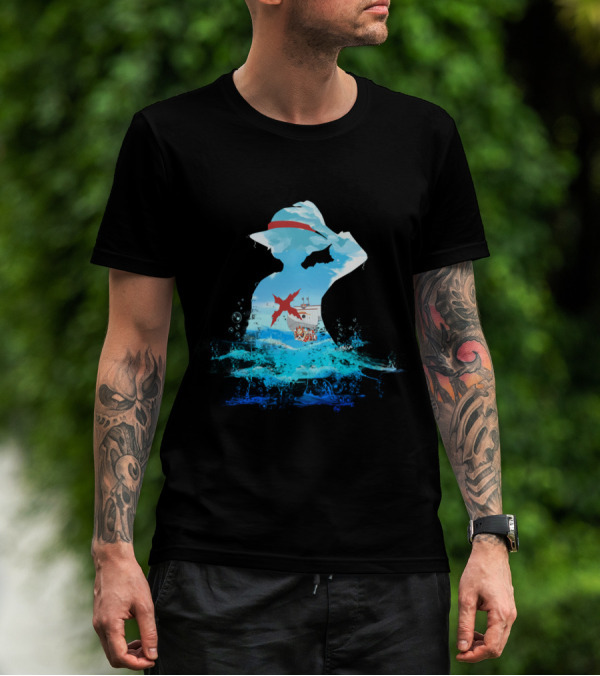 One Piece Strawhat Pirate Ship Adventure On Sea T-Shirt