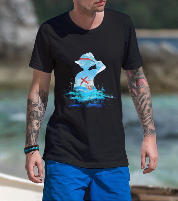 One Piece Strawhat Pirate Ship Adventure On Sea T-Shirt