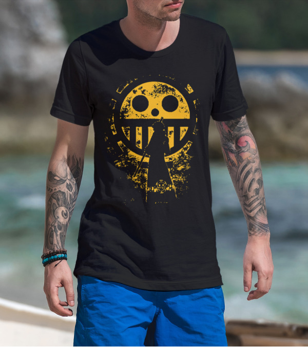 Trafalgar D. Water Law Heart Pirates Jolly Roger Op Op One Piece Fan Gear T-Shirt