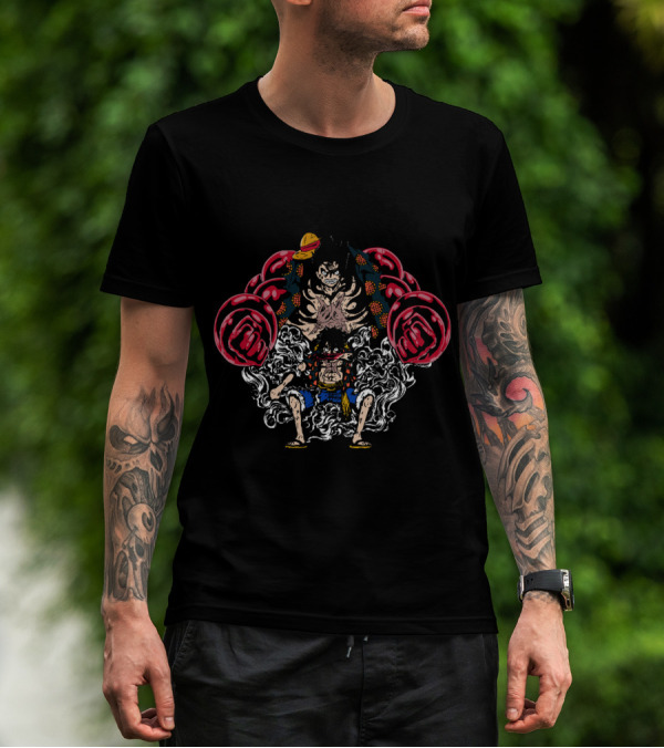 Luffy Gear Fourth Transformation One Piece Anime Manga Character T-Shirt