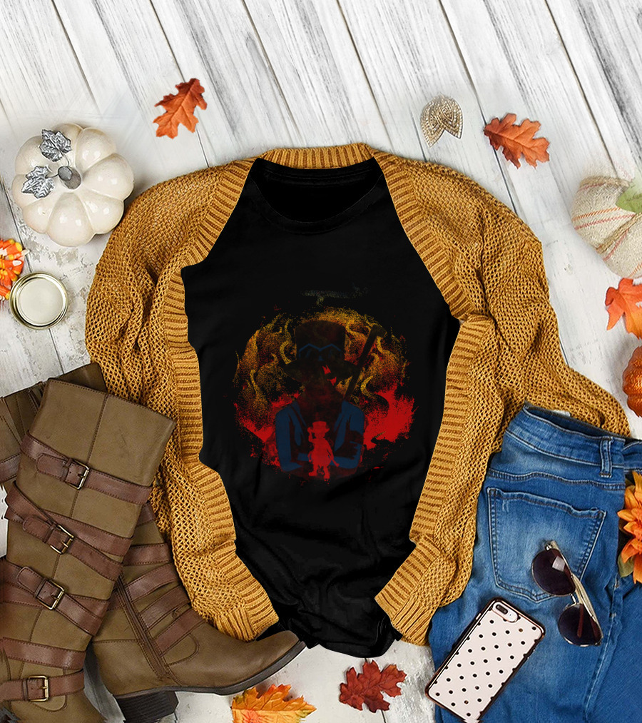 Mera Mera Fruit Flames Sabo Silhouette Fusion T-Shirt