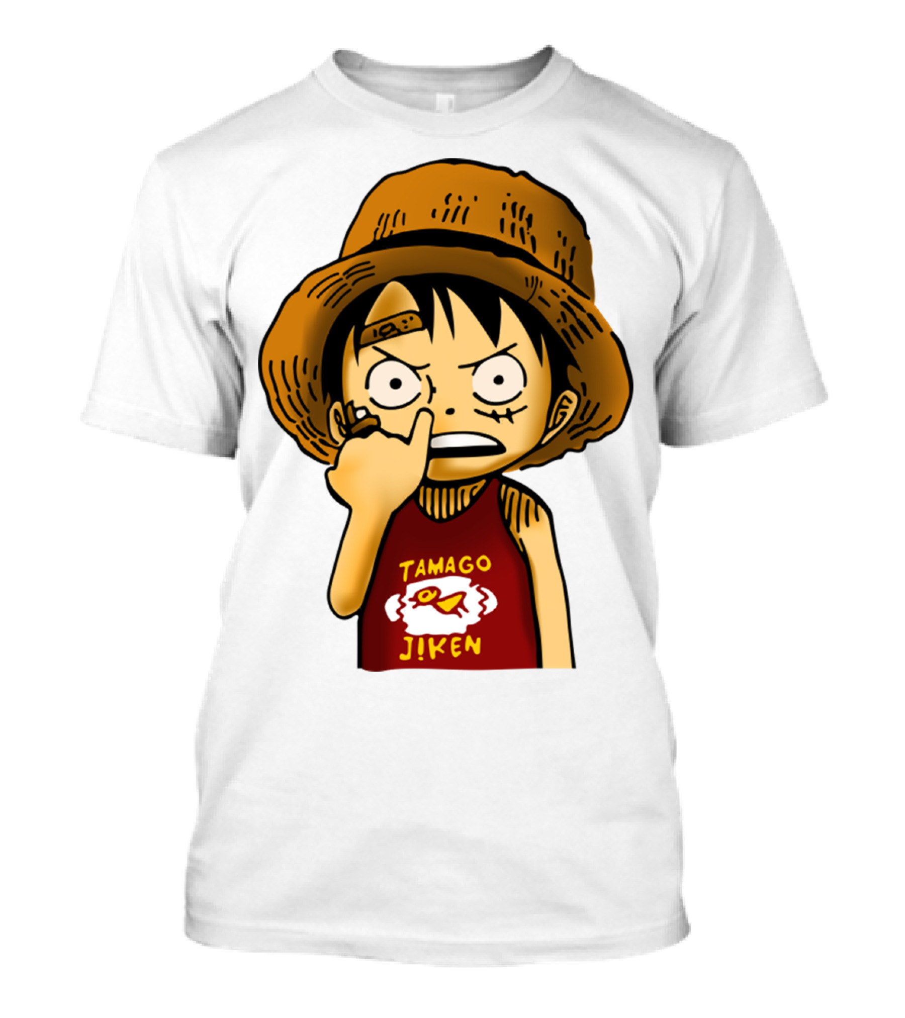 Luffy Childhood Tamago Jiken Iconic Straw Hat Young Luffy T-Shirt