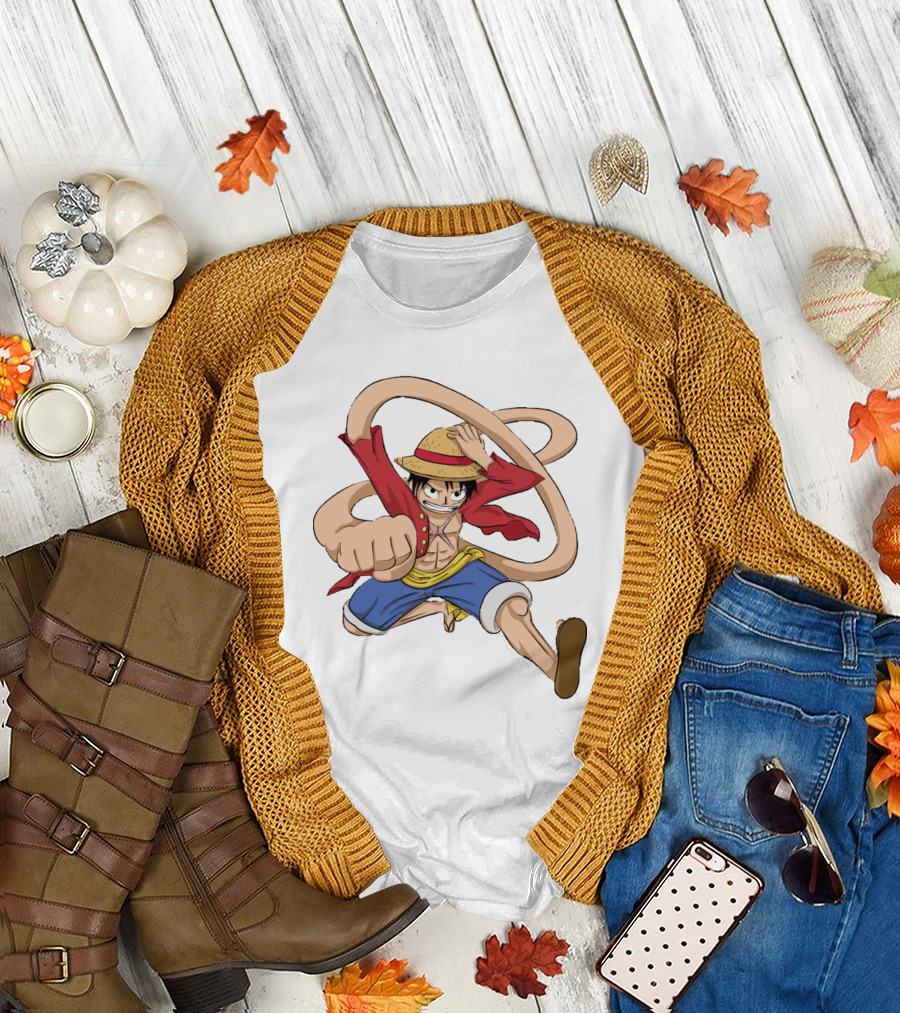 Luffy Straw Hat Punch Stretching Adventure T-Shirt