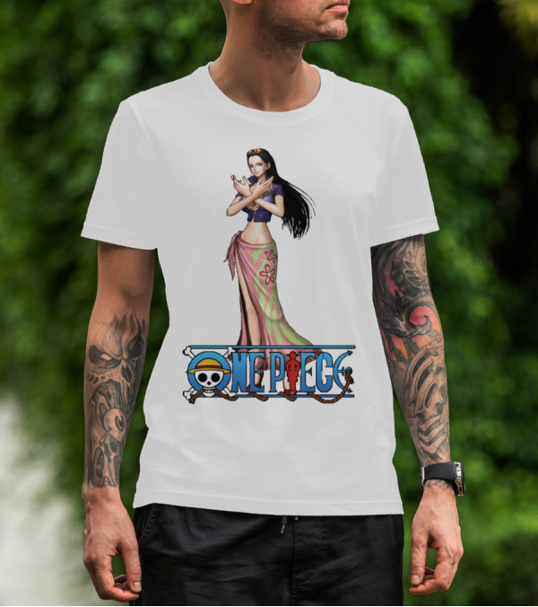 One Piece Nico Robin Anime Character With Straw Hat Pirate T-Shirt