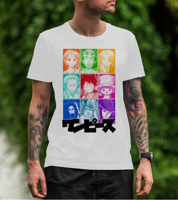 One Piece Of A Team Nine Characters Collage T-Shirt
