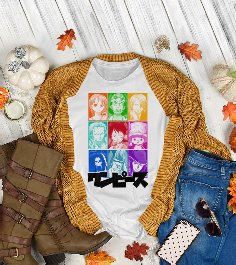 One Piece of a Team Nine Characters Collage T-Shirt
