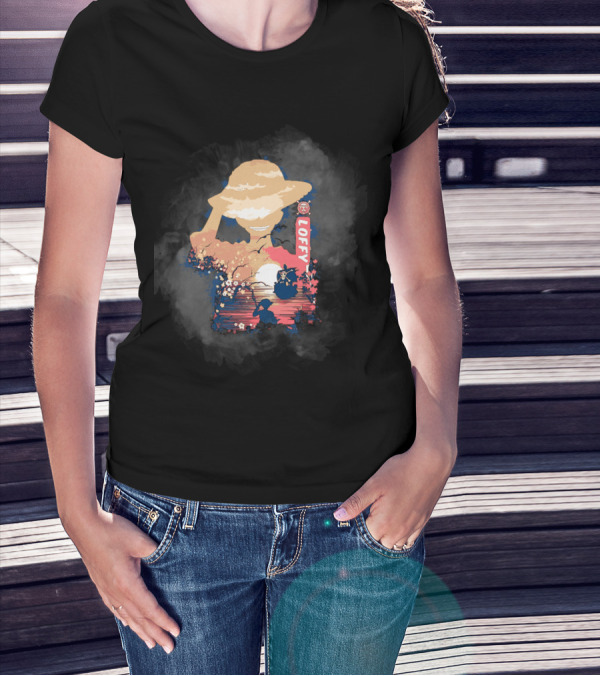 Monkey D Luffy Adventure With King Of The Pirates Story One Piece Sunset Scene T-Shirt