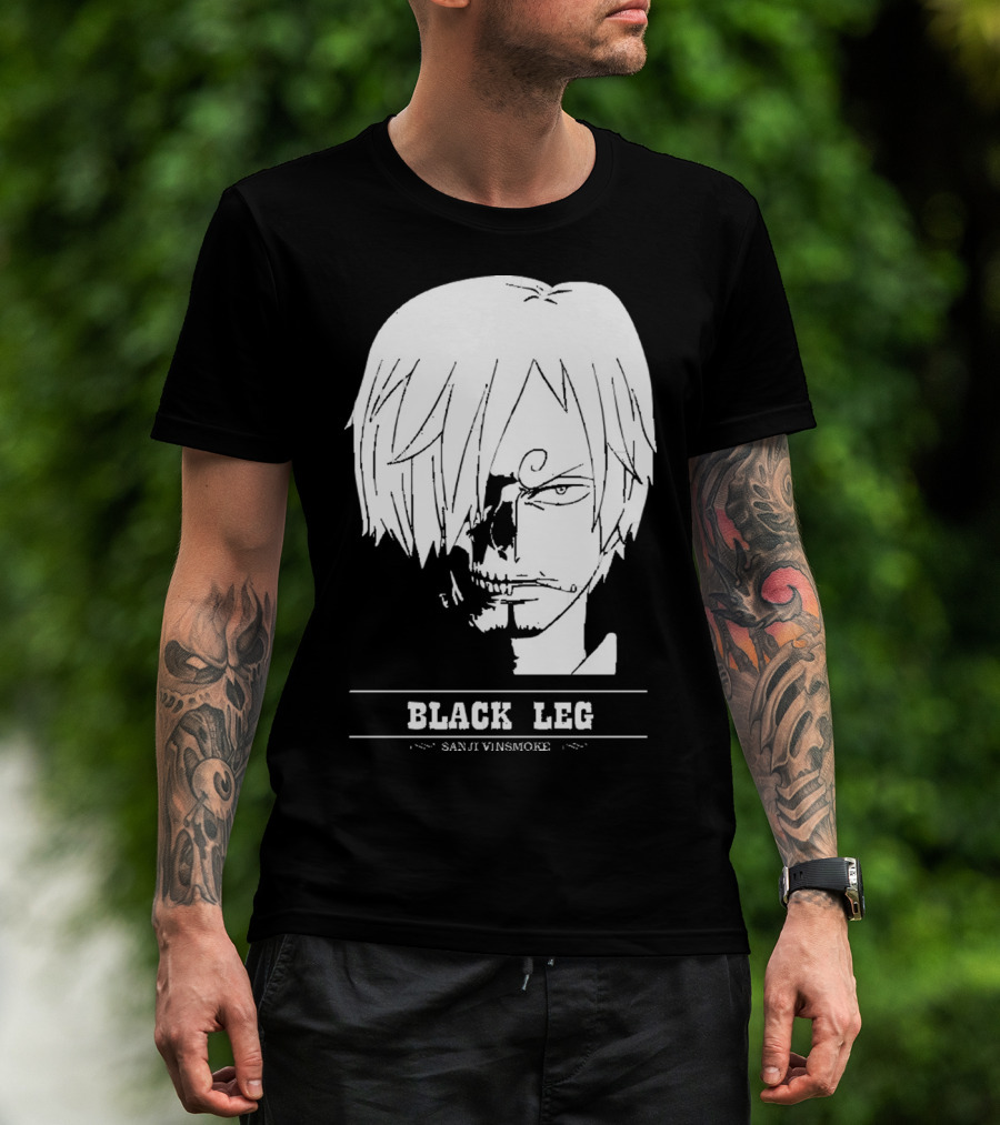 Sanji Vinsmoke Black Leg Anime Character Sketch T-Shirt