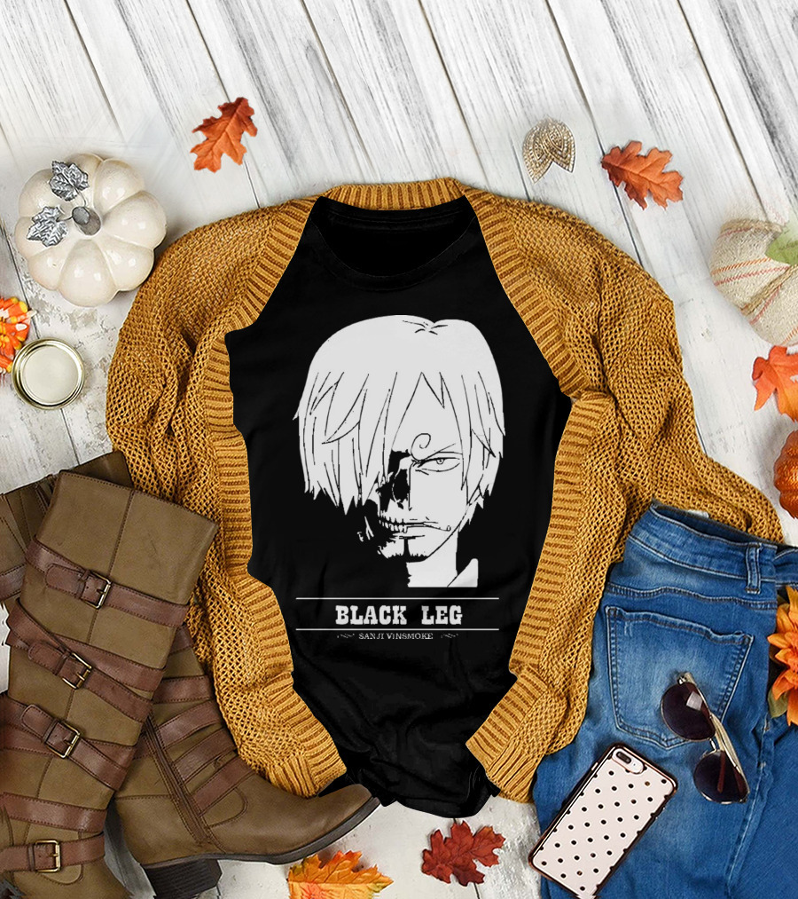 Sanji Vinsmoke Black Leg Anime Character Sketch T-Shirt