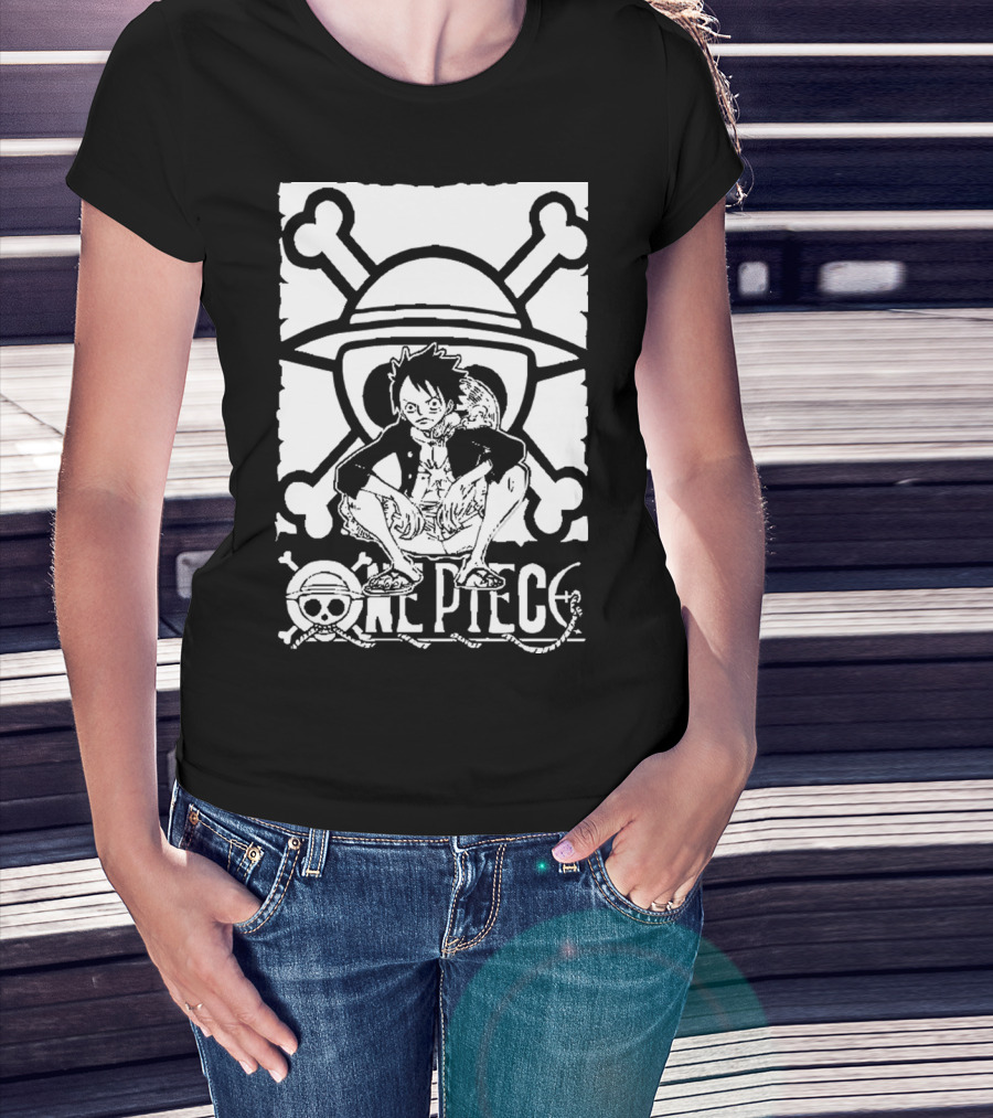 One Piece Straw Hat Luffy Crossbones T-Shirt