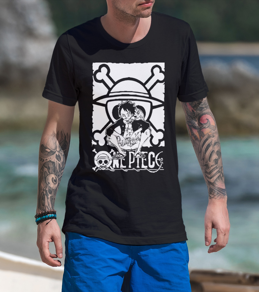 One Piece Straw Hat Luffy Crossbones T-Shirt