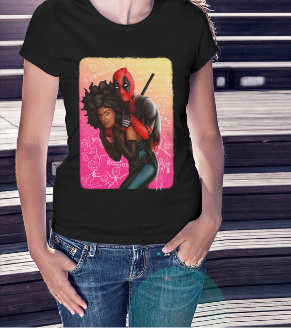 Deadpool And Domino Besties X-Force To Do List T-Shirt