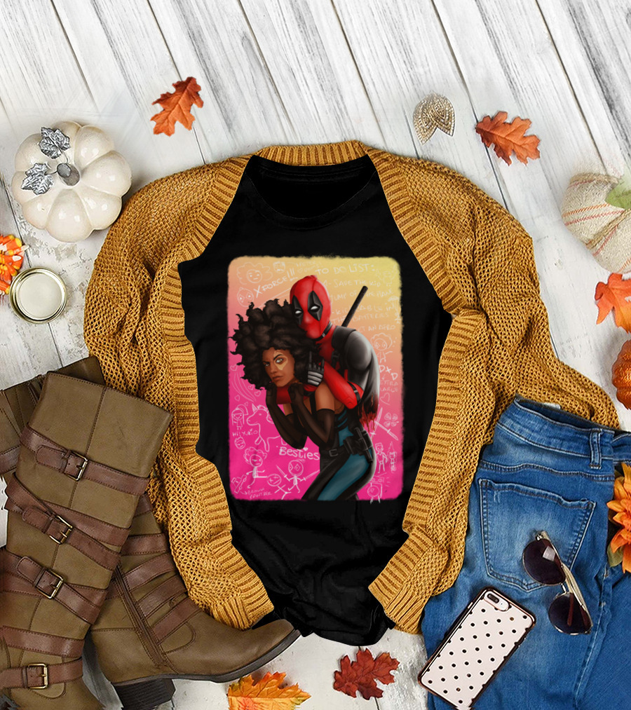 Deadpool and Domino Besties X-Force To Do List T-Shirt