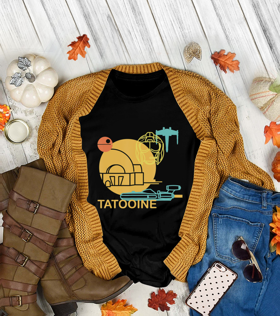 Star Wars A New Hope Tatooine X-Wing Droid Binary Sunset T-Shirt