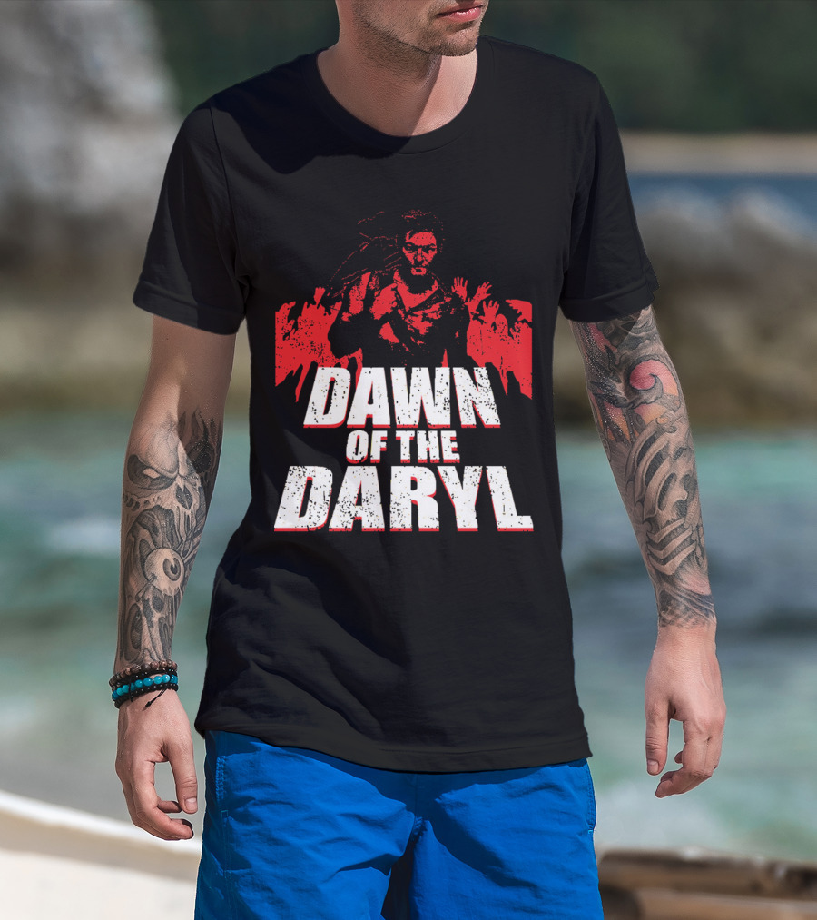 DAWN OF THE DARYL Zombie Apocalypse Survival Hero T-Shirt